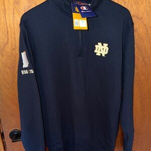 Champion Notre Dame Fighting Irish 1/4 Zip Sweatshirt | NWT | Men’s Medium